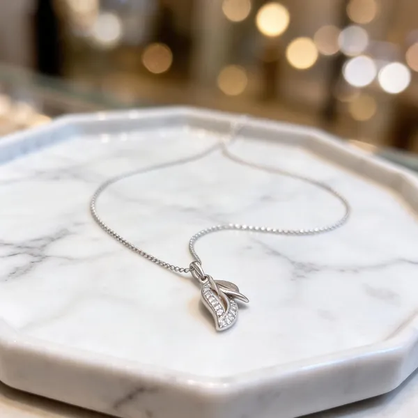 Silver_Delicate_Pave_Leaf_Pendant_Necklace