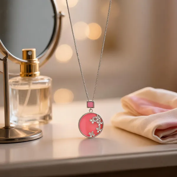 Silver_Cherry_Blossom_Circular_Pink_Necklace