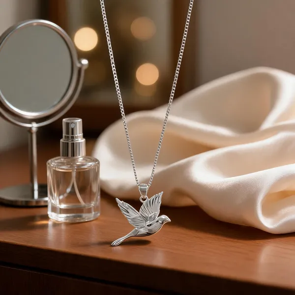 Silver_Sculpted_Flying_Dove_Pendant_Necklace