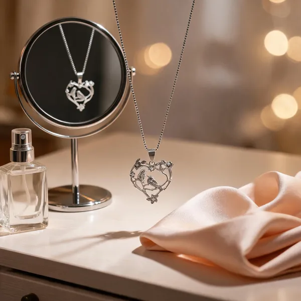 Silver_Lovebirds_Floral_Heart_Pendant_Necklace