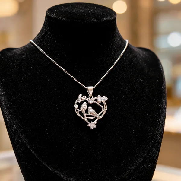 Silver_Lovebirds_Floral_Heart_Pendant_Necklace