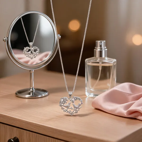 Silver_Lovebirds_Heart_Branch_Necklace