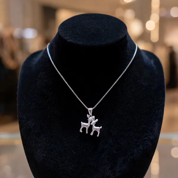 Loving_Fawn_Duo_Silver_Pendant_Necklace