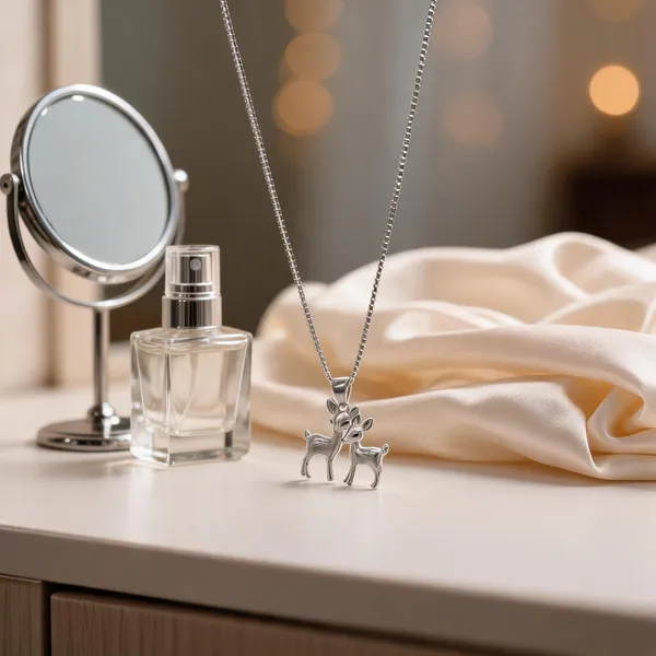 Loving_Fawn_Duo_Silver_Pendant_Necklace