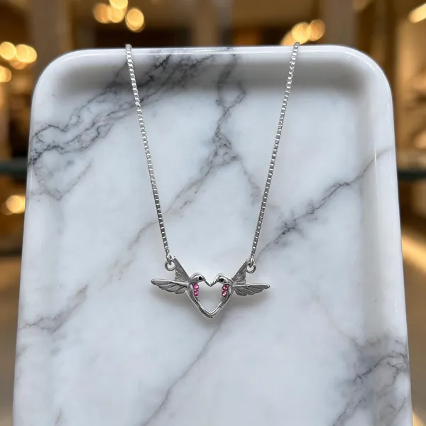 Kissing_Birds_Heart_Silver_Pendant_Necklace
