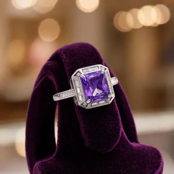 Art_Deco_Purple_Emerald_Cut_Baguette_Halo_Ring