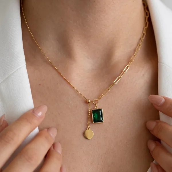 Eftychia__Pendant__gold_Stainless_steel