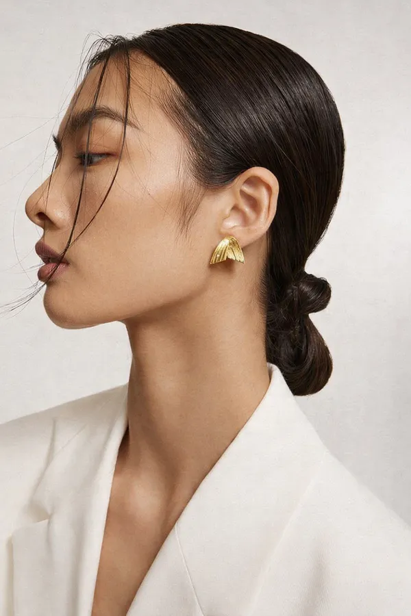 Aster__Earrings_gold_Stainless_steel