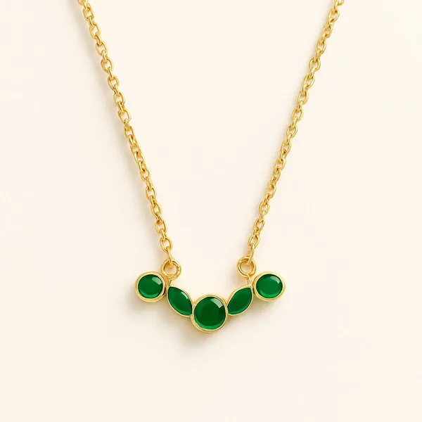 Alzina_Emerald__Pendant__gold_Stainless_steel