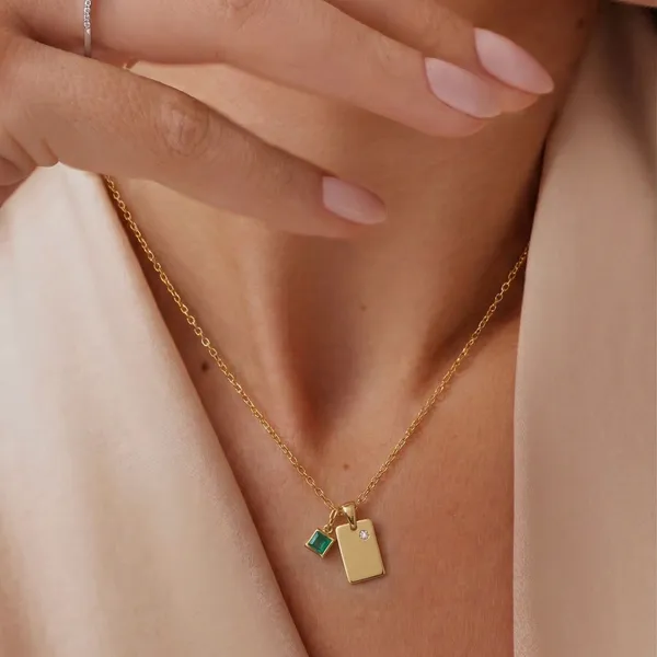 Moira_Emerald_Green_Pendant__gold_Stainless_steel