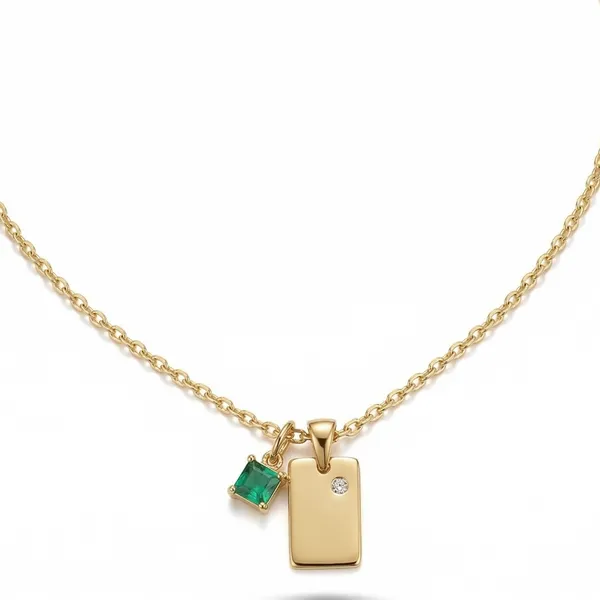 Moira_Emerald_Green_Pendant__gold_Stainless_steel