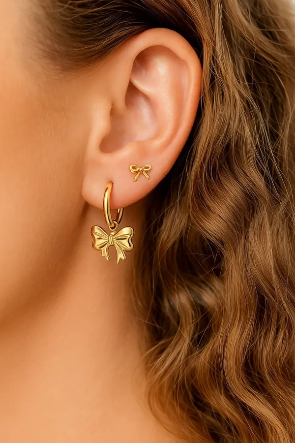 Xo__Earrings_gold_Stainless_steel