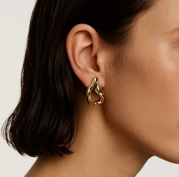 Gelasia__Earrings_gold_Stainless_steel