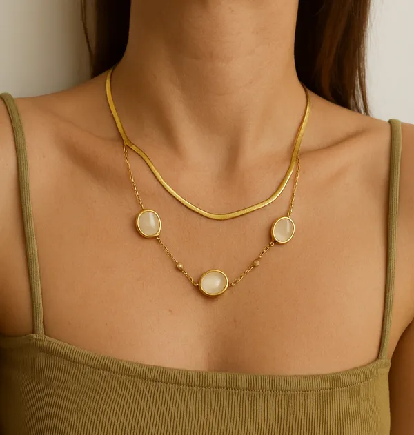 Ozias__necklace_gold_Stainless_steel