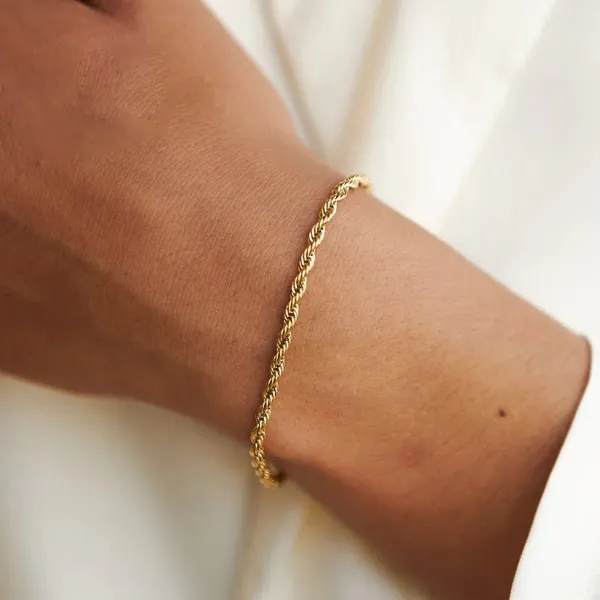 Rope__Bracelet__gold_Stainless_steel