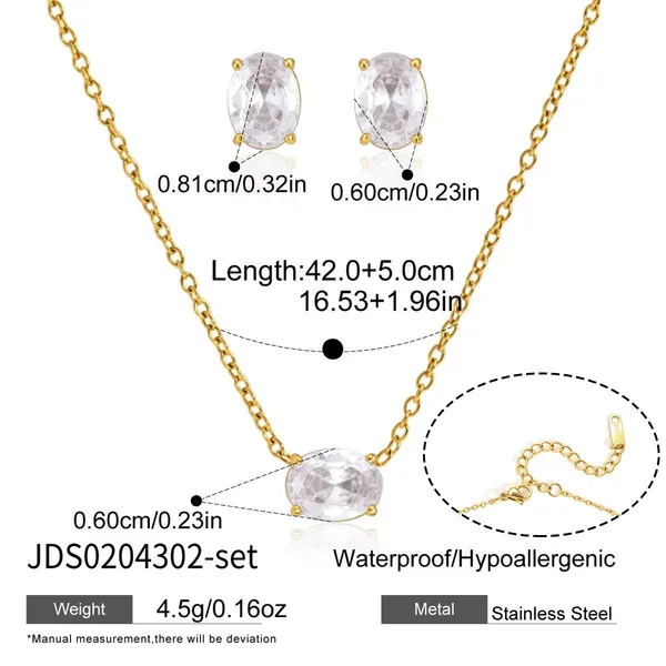 Oval_Crystal_Jewelry_Set__Pendant__gold_Stainless_steel