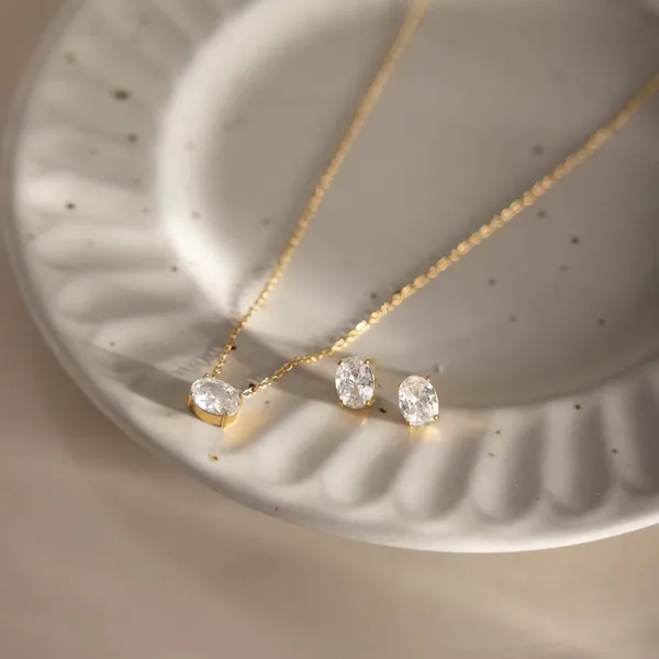 Oval_Crystal_Jewelry_Set__Pendant__gold_Stainless_steel