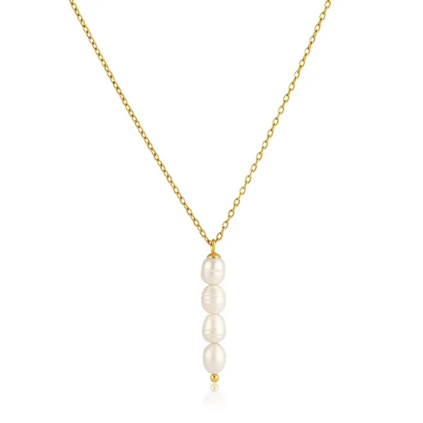 Pearl_Drop_Necklace__Necklace_gold_Stainless_steel