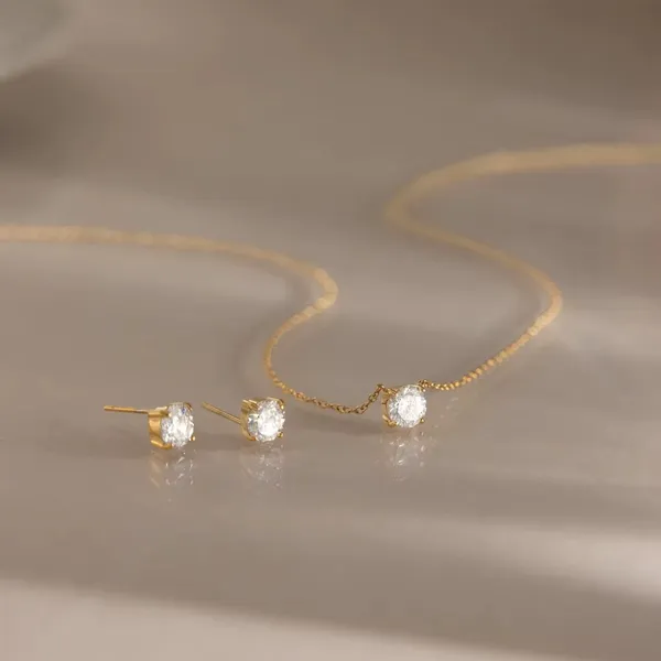Round_Crystal_Jewelry_Set__Pendant__gold_Stainless_steel