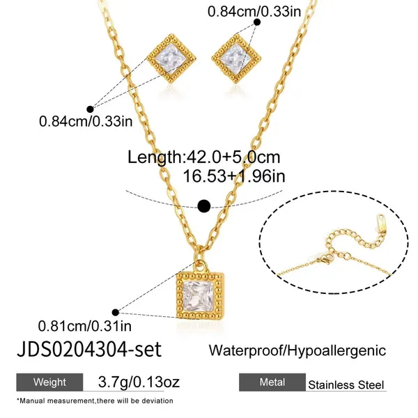 Square_Crystal_Jewelry_Set__Necklace_gold_Stainless_steel