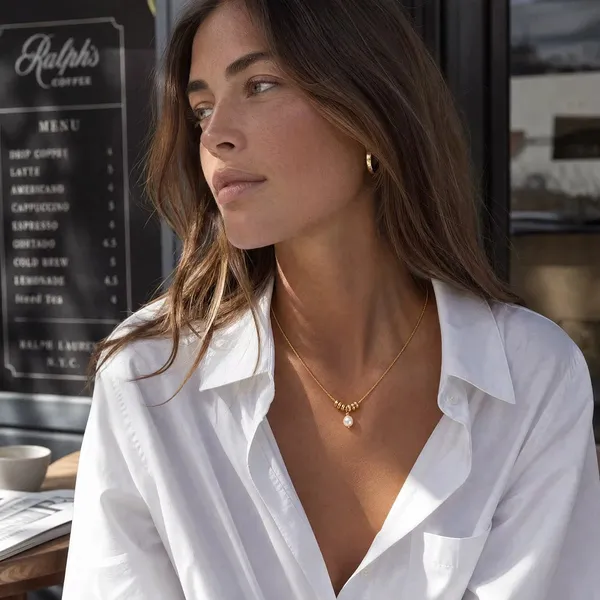 Golden_Bead_Pearl_Drop_Necklace__Necklace_gold_Stainless_steel