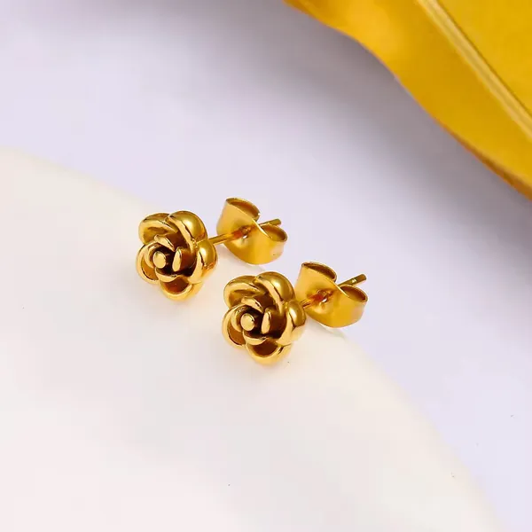 Rosie_Stud_Earrings__Earrings_gold_Stainless_steel
