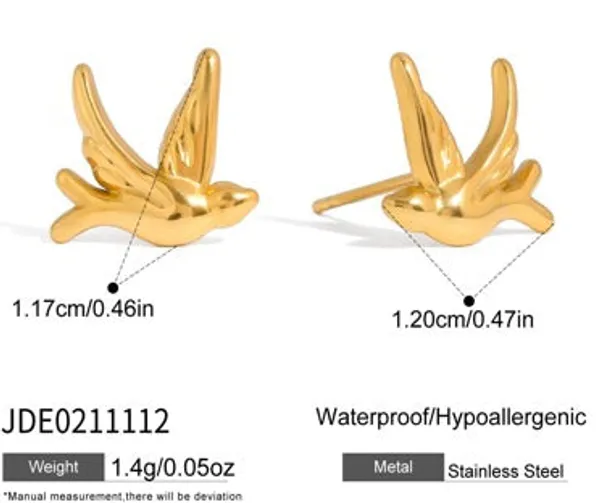 Golden_Bird_Stud_Earrings__Earrings_gold_Stainless_steel