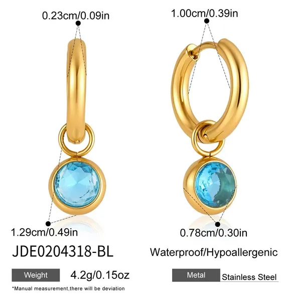Colorful_Huggie_Hoop_Earrings_Blue_Earrings_Blue_gold_Stainless_steel