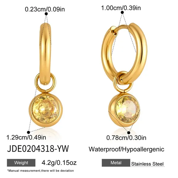 Colorful_Huggie_Hoop_Earrings_Yellow_Earrings_gold_Stainless_steel