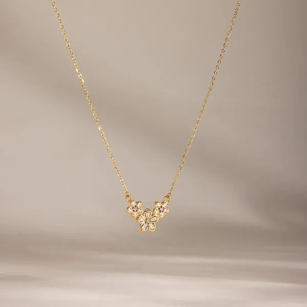 Blossom_Necklace__Necklace_gold_Stainless_steel