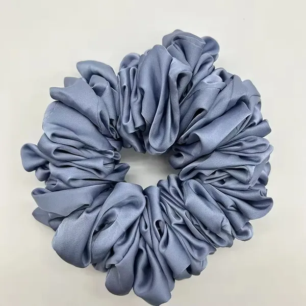 Silk_Jumbo_Scrunchie_Blue_Scrunchie__Blue_silk