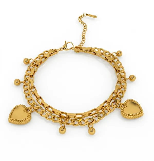 Sweetheart_Layered_Bracelet__Bracelet__gold_Stainless_steel
