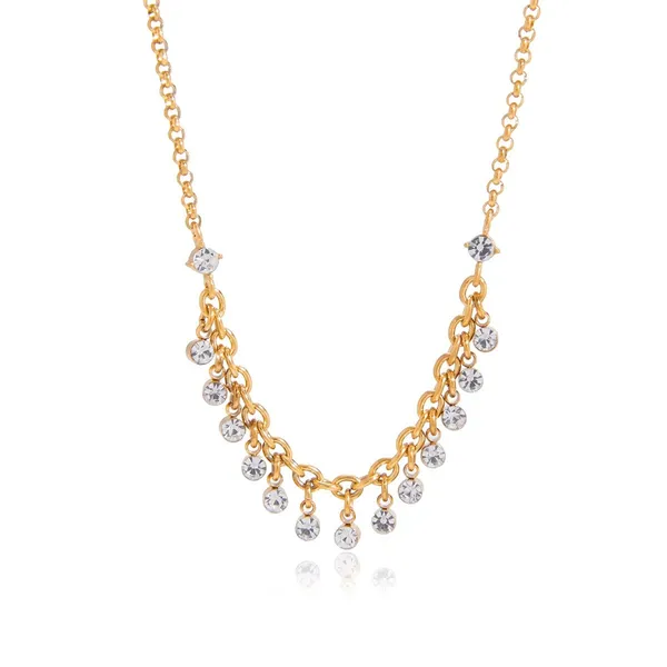 Shimmering_Crystal_Necklace__Necklace_gold_Stainless_steel