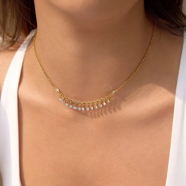 Shimmering_Crystal_Necklace__Necklace_gold_Stainless_steel