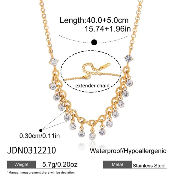 Shimmering_Crystal_Necklace__Necklace_gold_Stainless_steel