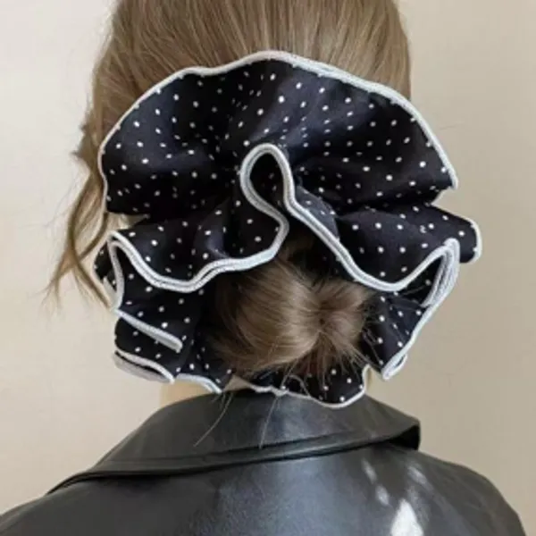 Paris_Polka_Scrunchie_Black_Scrunchie__Black_silk
