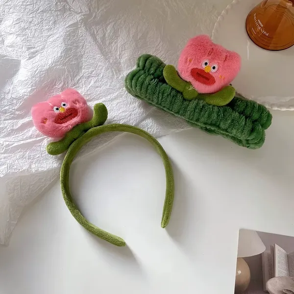 Tulip_Plush_Wearable_Fixed_Headband_Hairband_green_plastic