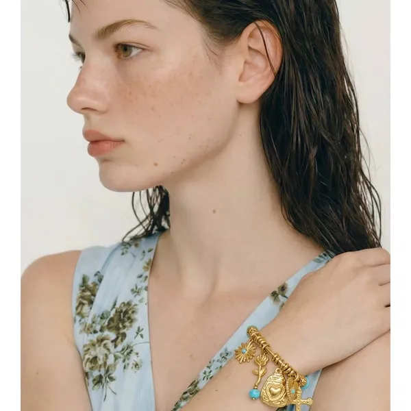 Azure_Charm_Bracelet__Bracelet__gold_Stainless_steel