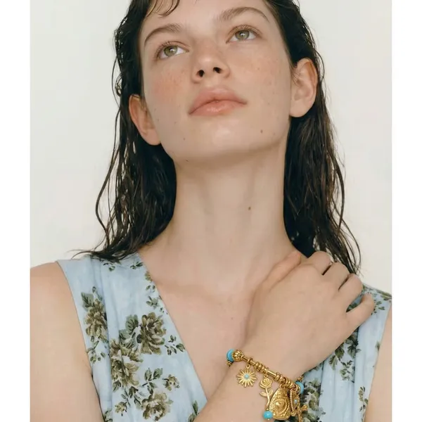 Azure_Charm_Bracelet__Bracelet__gold_Stainless_steel