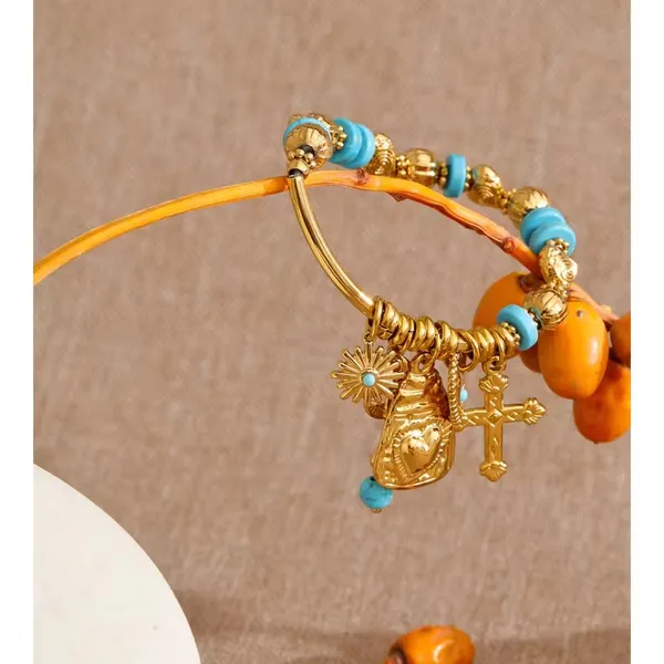 Azure_Charm_Bracelet__Bracelet__gold_Stainless_steel