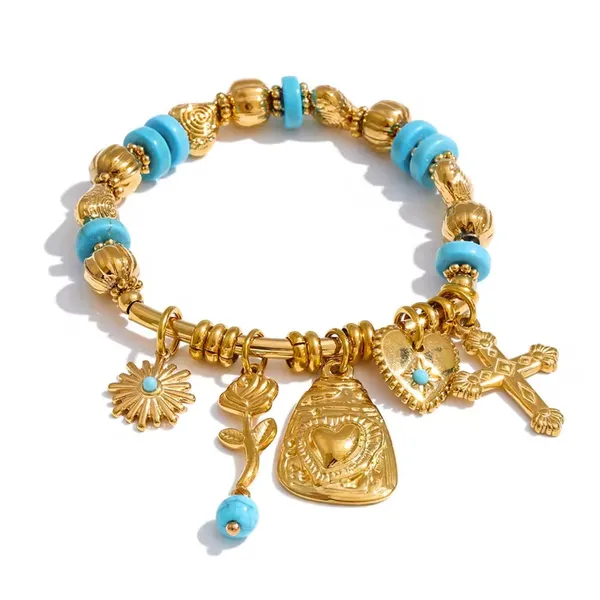 Azure_Charm_Bracelet__Bracelet__gold_Stainless_steel