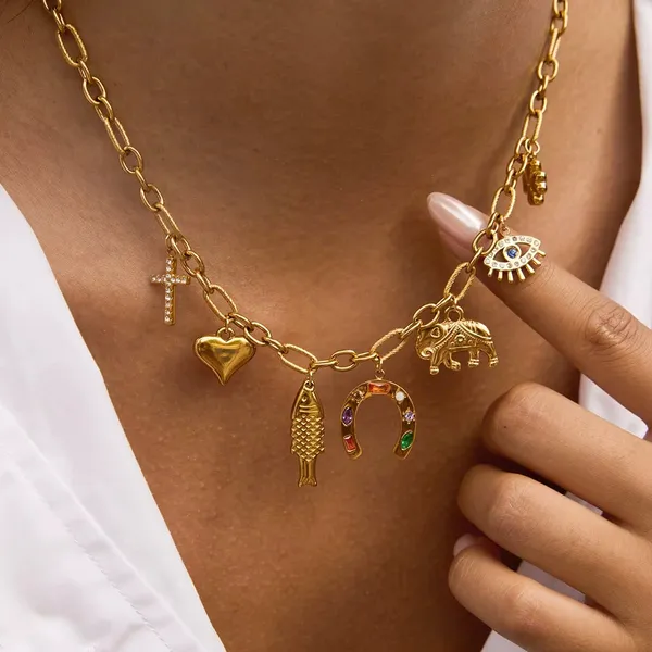 Charmed_Arc_Necklace__Necklace_gold_Stainless_steel