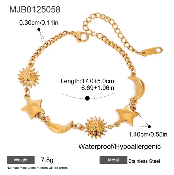 Celestial_Mini_Charm_Bracelet__Bracelet__gold_Stainless_steel