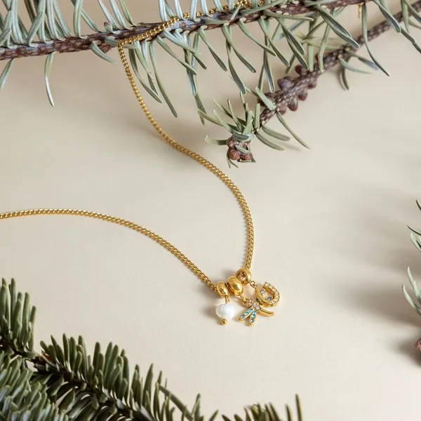Dragonfly_Charm_Necklace__Necklace_gold_Stainless_steel