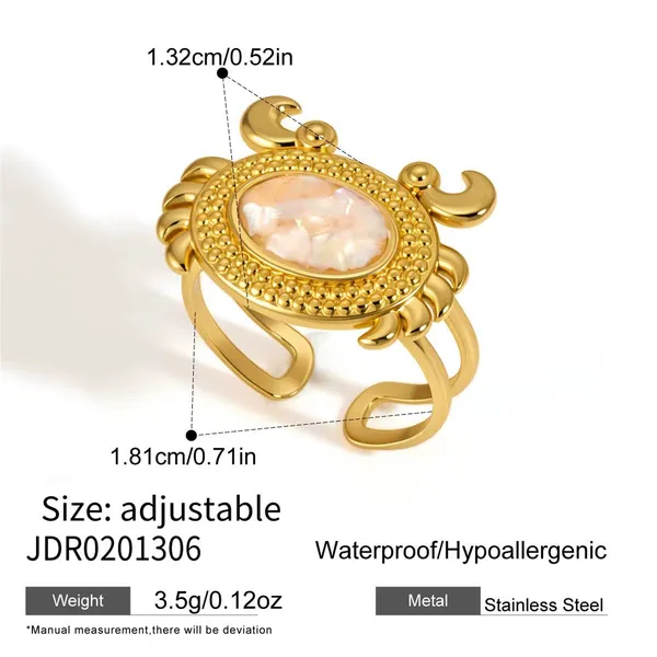 Shell_Crab_Statement_Ring__Ring_gold_Stainless_steel