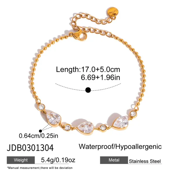 Dewdrop_Sparkle_Bracelet__Bracelet__gold_Stainless_steel