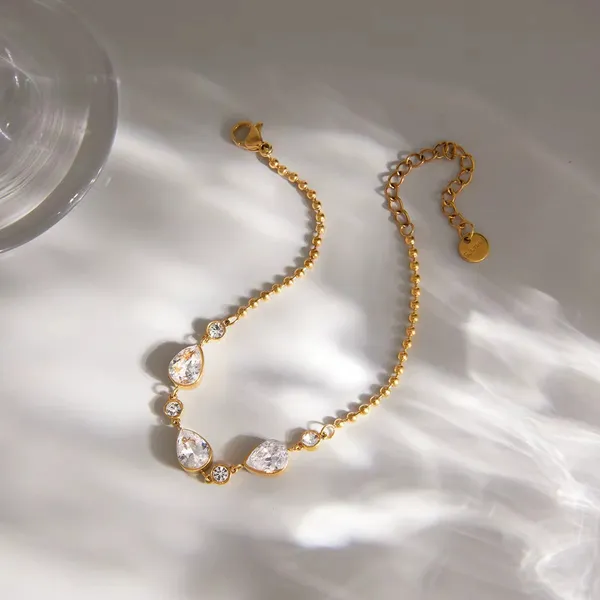 Dewdrop_Sparkle_Bracelet__Bracelet__gold_Stainless_steel