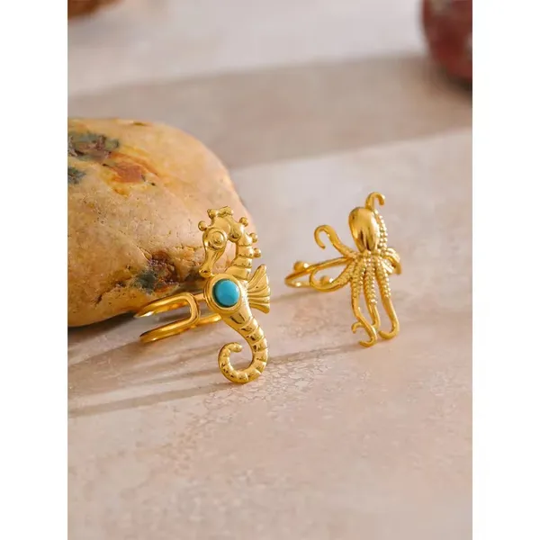 Ocean_Duo_Ring_Octopus_Ring_gold_Stainless_steel