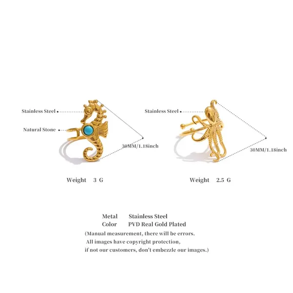 Ocean_Duo_Ring_Octopus_Ring_gold_Stainless_steel