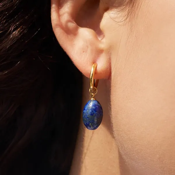 Lapis_Drop_Hoops__Earrings_gold_Stainless_steel